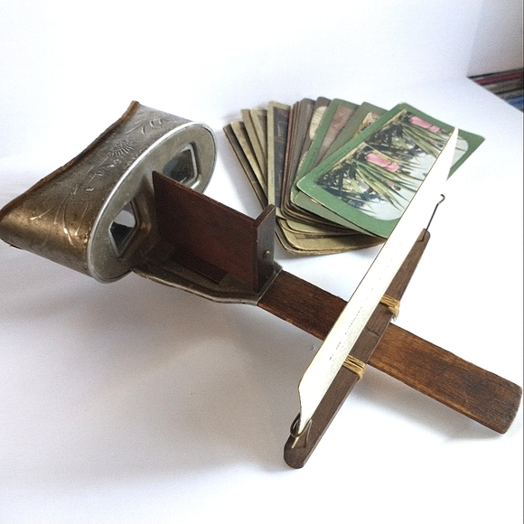 Stereoscope 1901 Antique Underwood and Underwood, with 17 Photo Cards - Picture 3 of 16